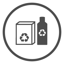 Cartone e flacone riciclabili