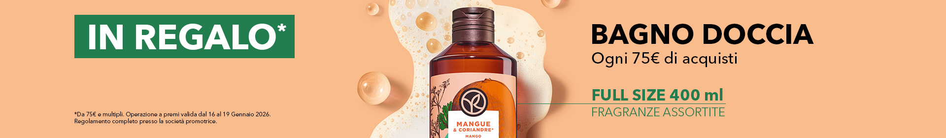 Bagno doccia in regalo ogni 75€