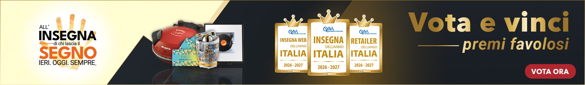 vota e vinci insegna dell'anno
