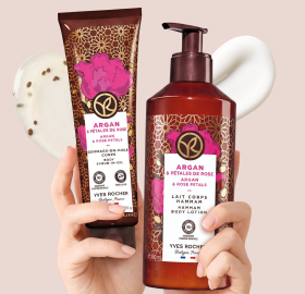 Set esfolia e nutri argan e petali rosa