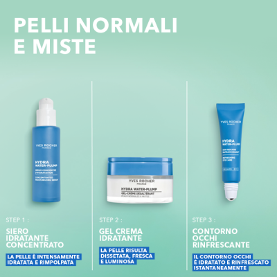 gel crema idratante hydra water plump - routine